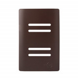 Placa p/ 4 Interruptores (especial) 4x2 - Novara Marrom fosco